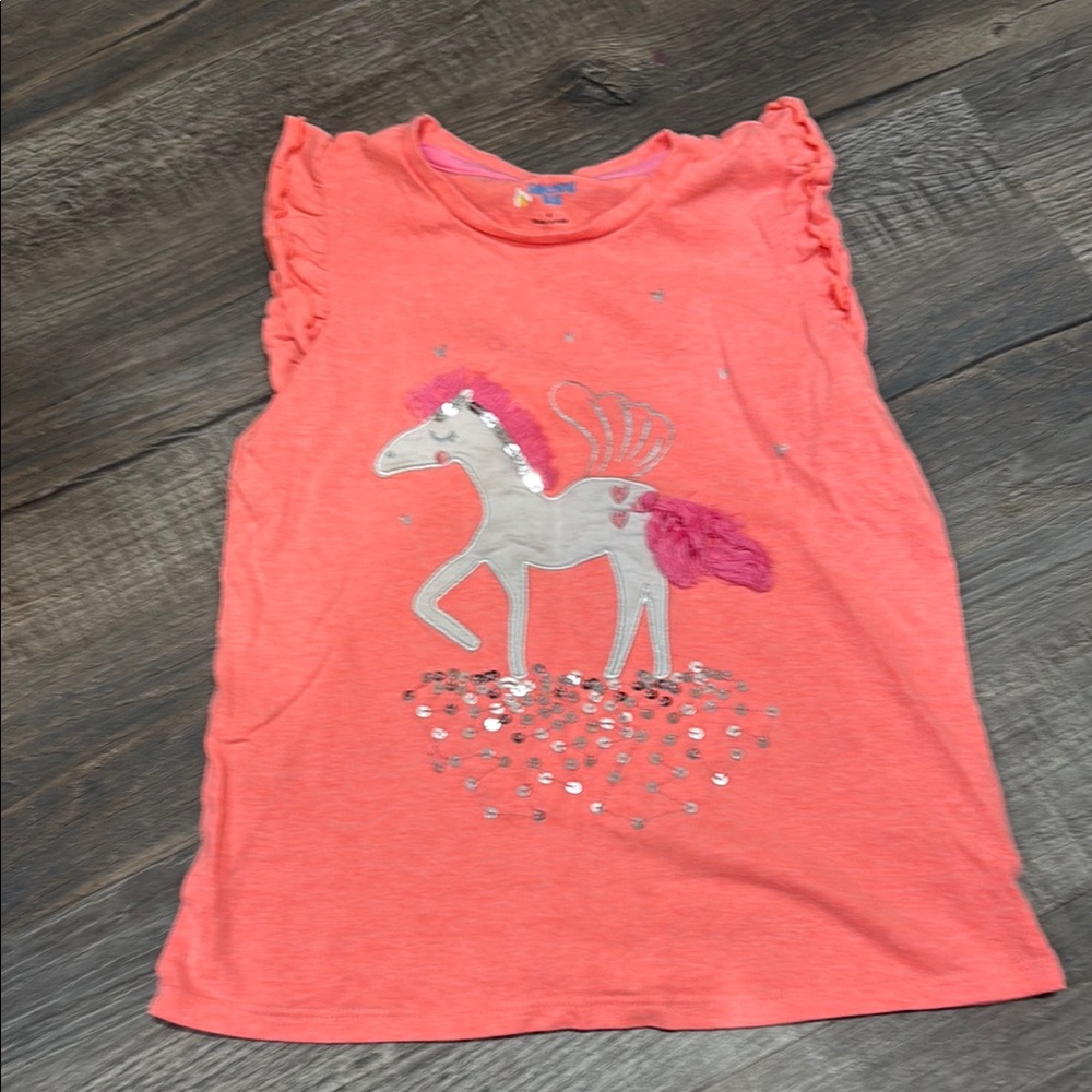 Kids' Coral Horse Graphic Tee